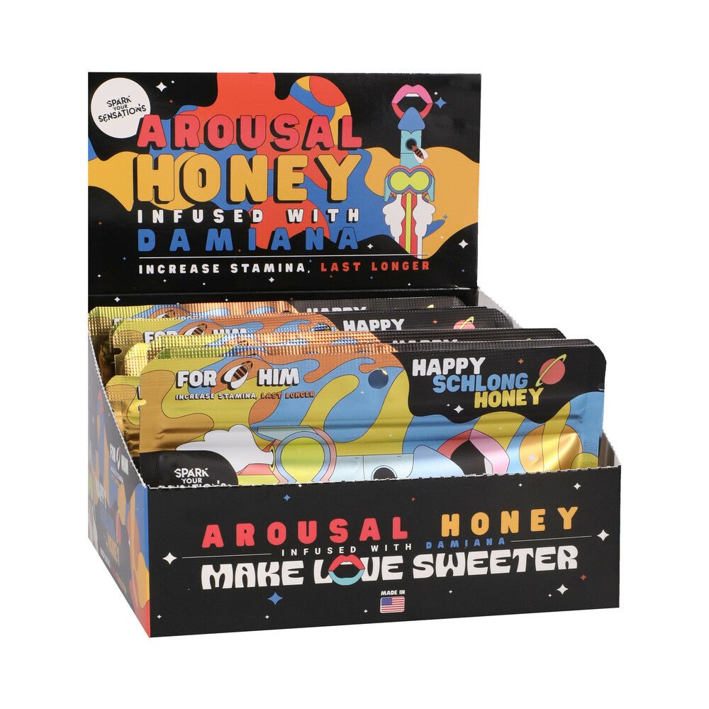 Happy Schlong Honey Arousal Honey 12-Pack Display