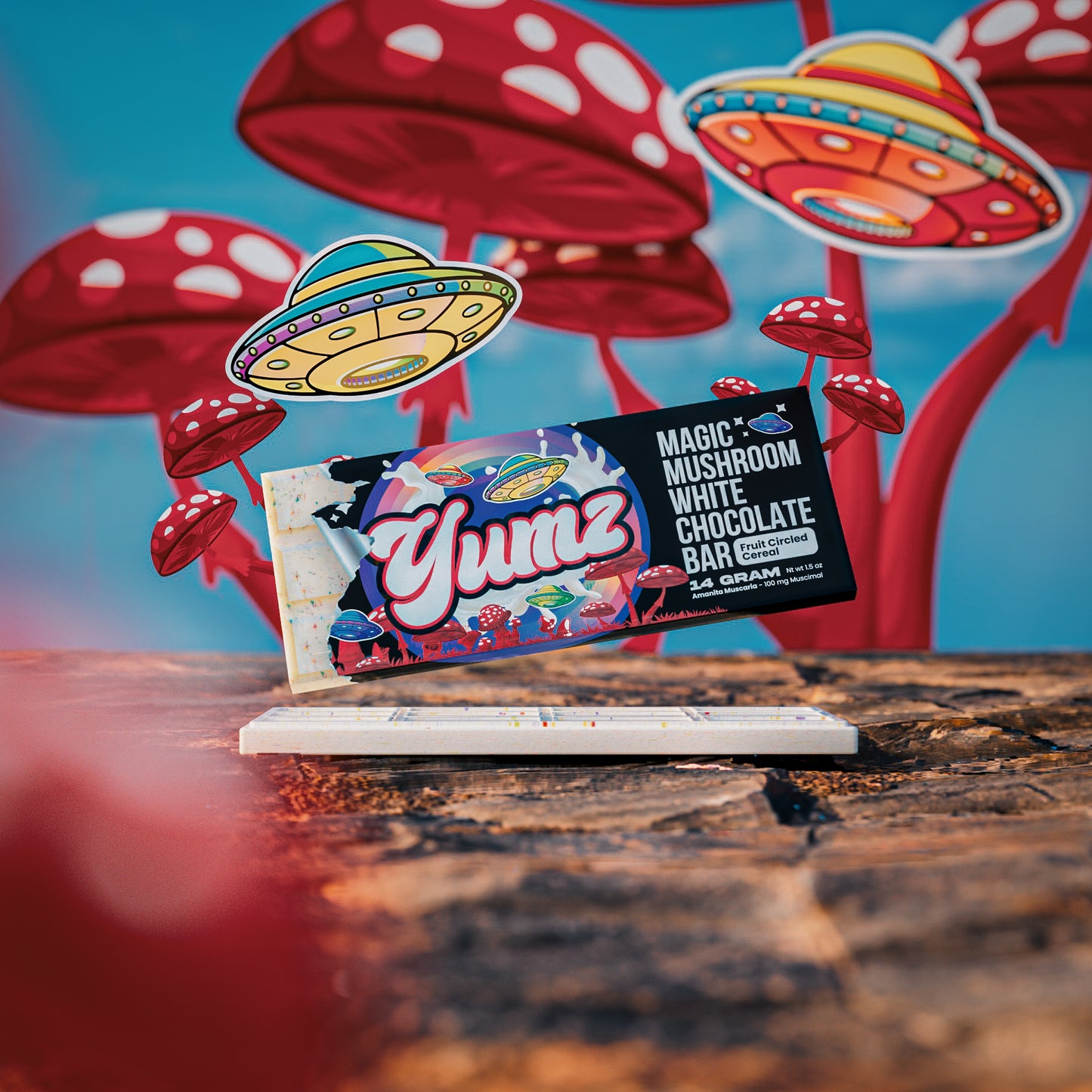 Yumz Amanita Muscaria Mushroom Chocolate Bar | White Shroom Chocolate ( DISCONTINUED ) - YUMZ LAB