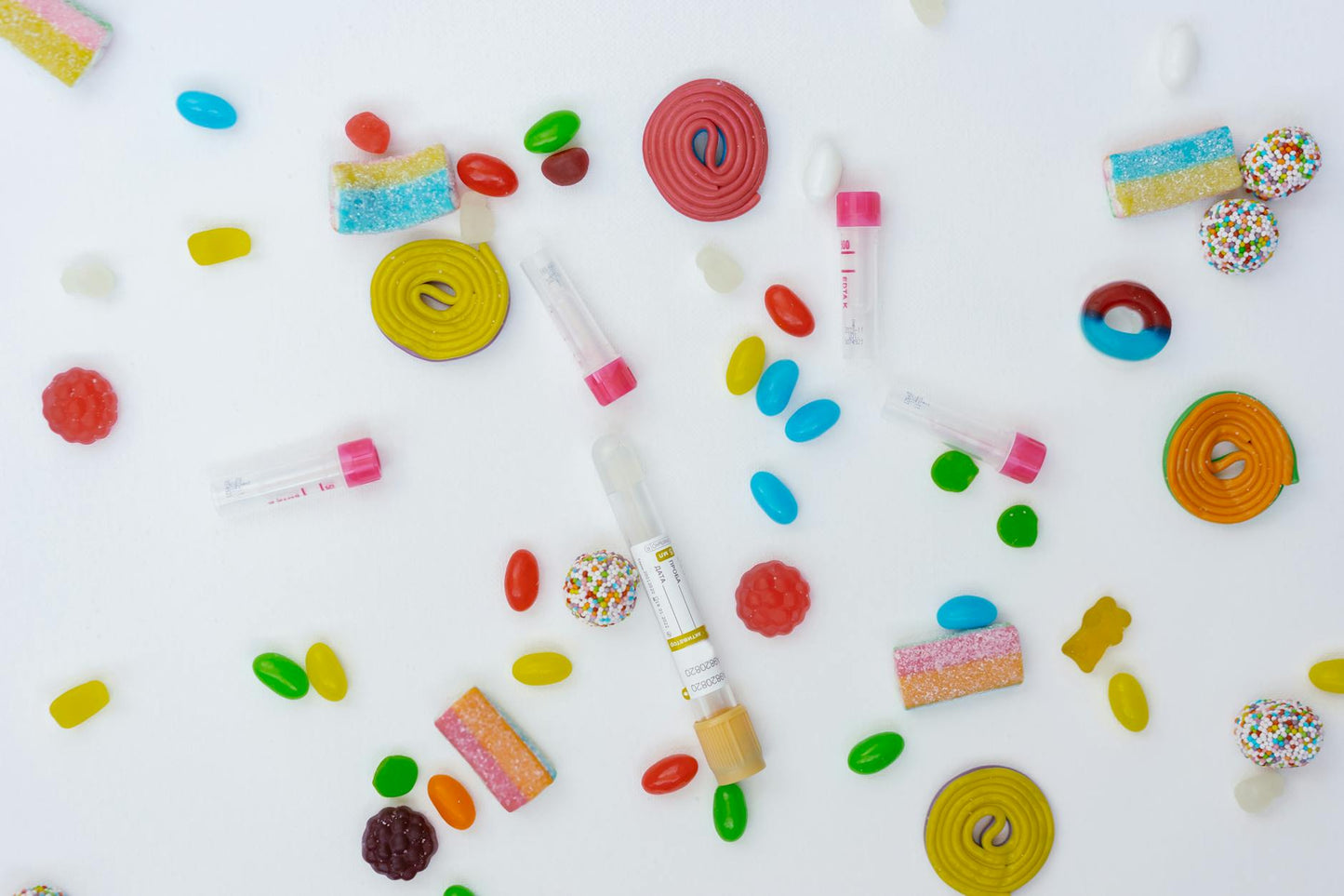 Premium Delta 9 THC gummies displayed with lab testing equipment, symbolizing quality and transparency