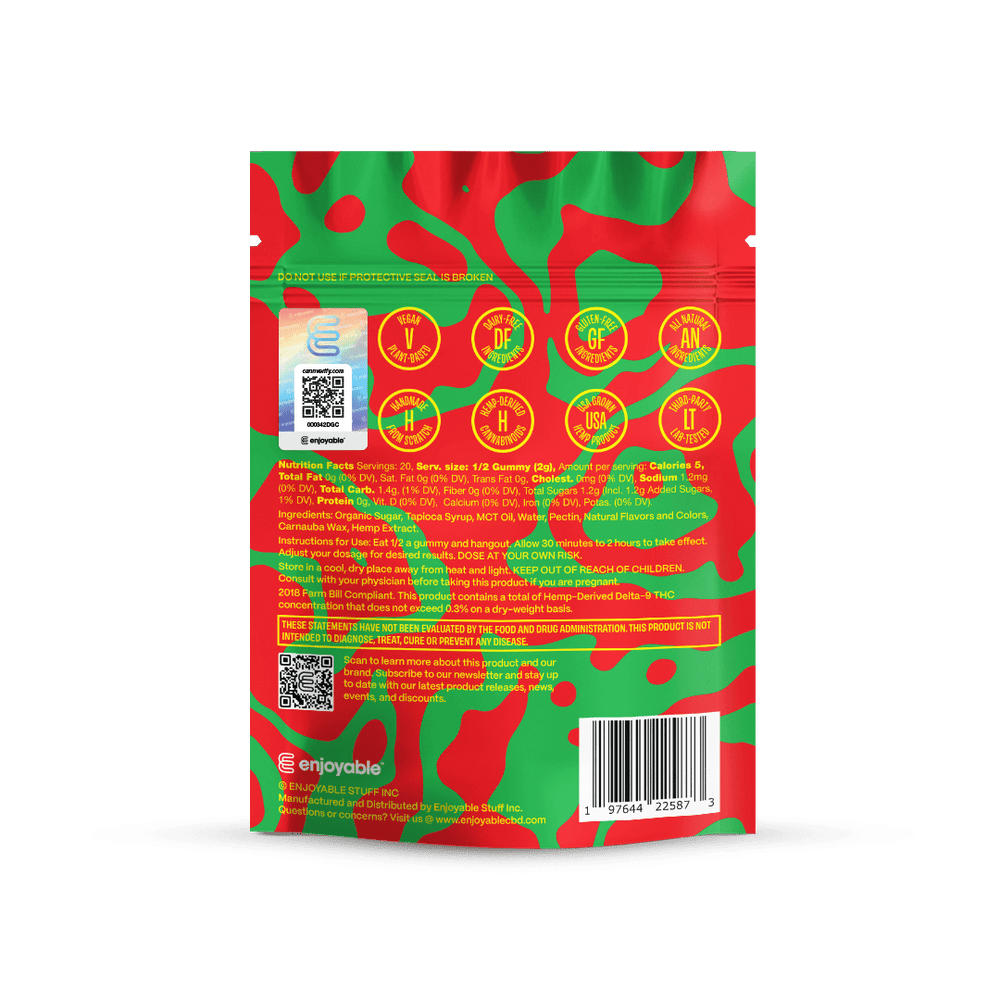 1:1 Delta-9 THC:CBD Vegan Gummies – YUMZ LAB