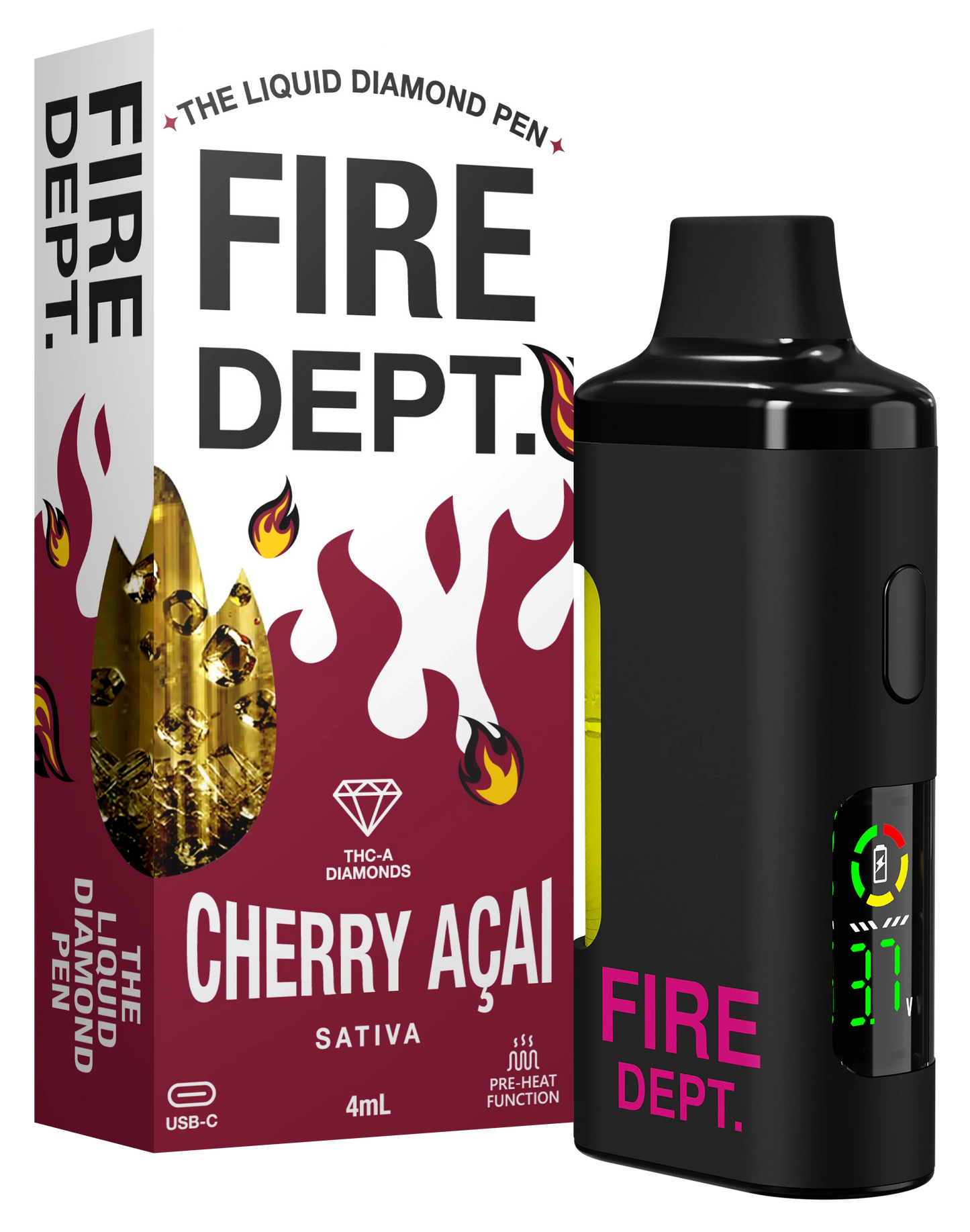FIRE DEPT. - 4 Gram - THC Diamond Disposable Vape YUMZ LAB FIRE DEPT. - 4 Gram - THC Diamond Disposable Vape YUMZ LAB