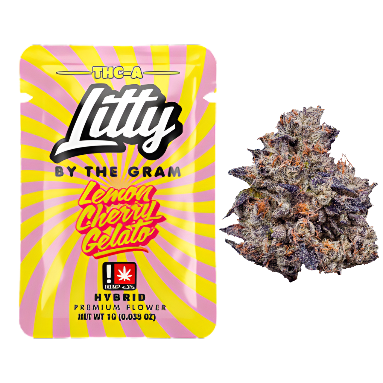 Litty - Lemon Cherry Gelato - THCA Flower - 1 Gram Sample