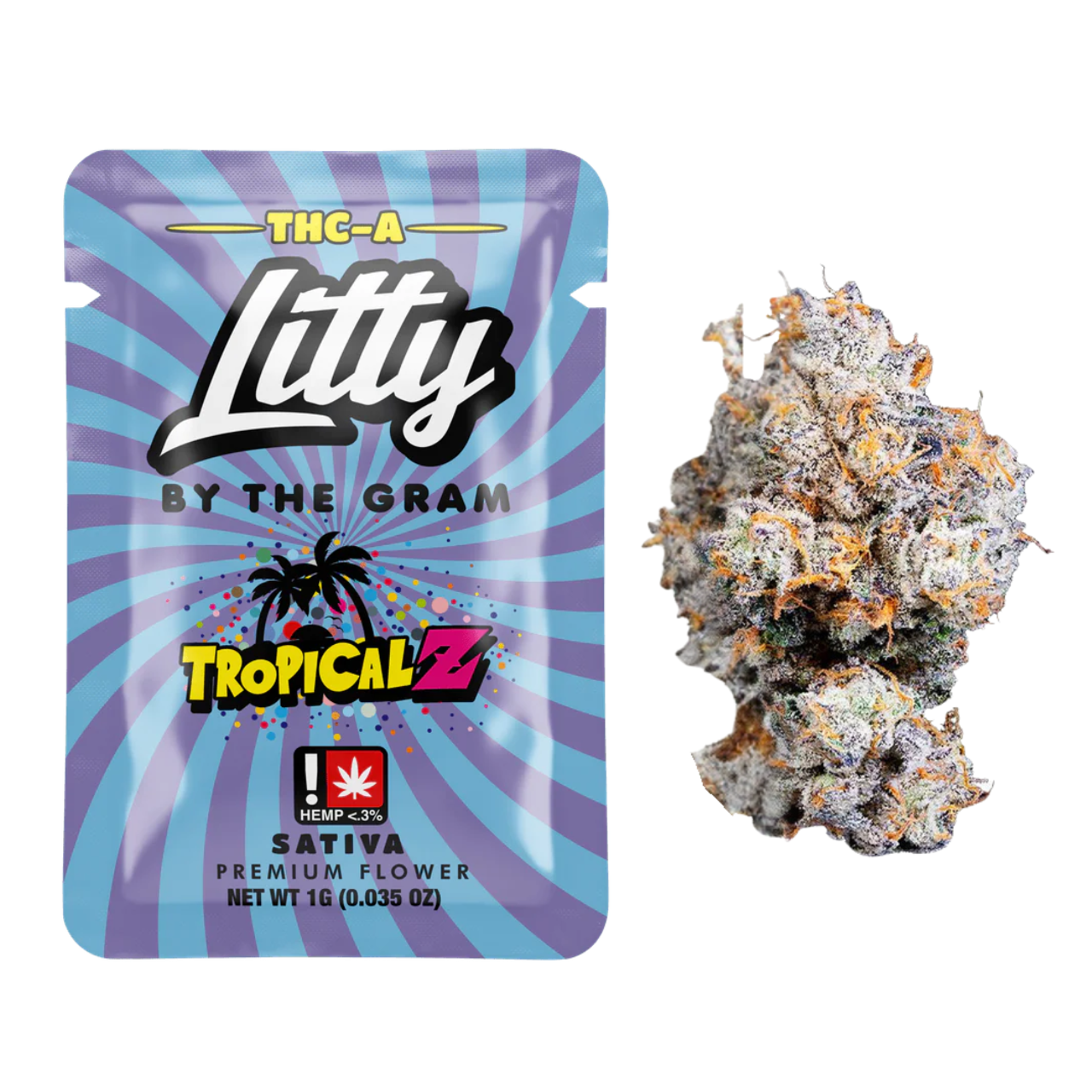 Litty - Tropical Z - THCA Flower - 1 Gram Sample
