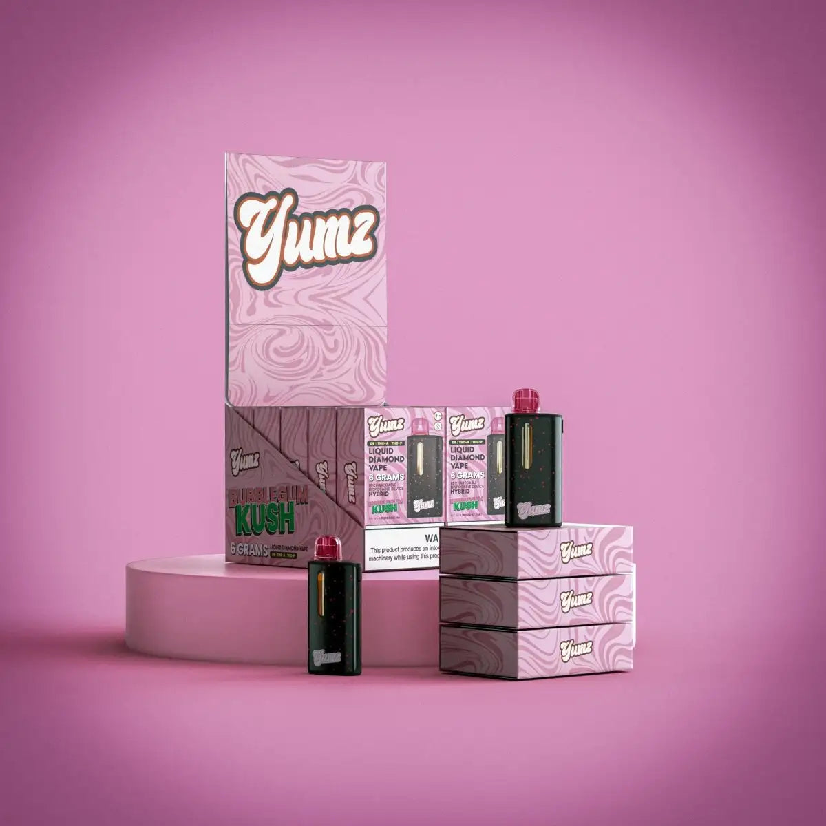 Yumz - Bubblegum Kush - Hybrid - THC Disposable Vape (6 Grams) D9 + THC-A + THC-P)