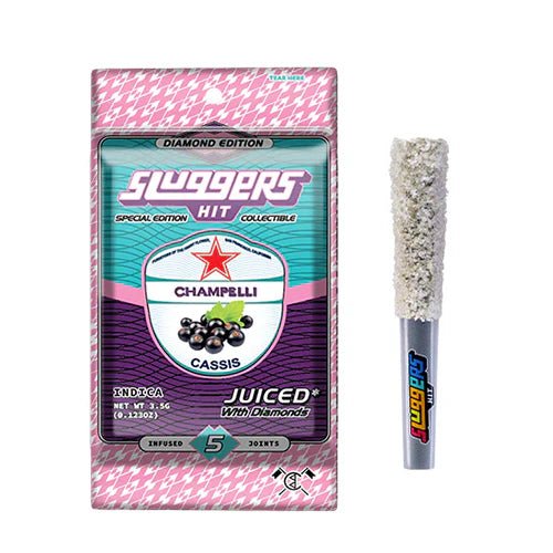 Sluggers Hit Diamond Edition Juiced Pre-Rolls | (5ct) 3.5g - Champelli Cassis