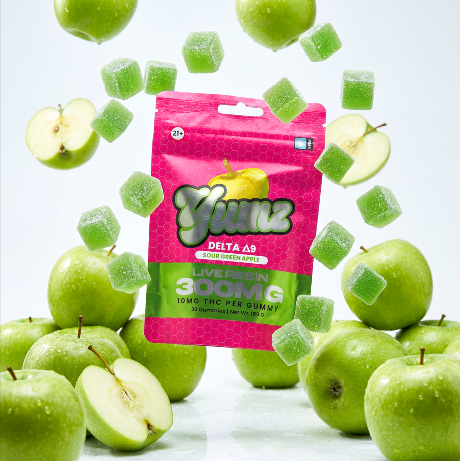 sour green apple thc gummies 