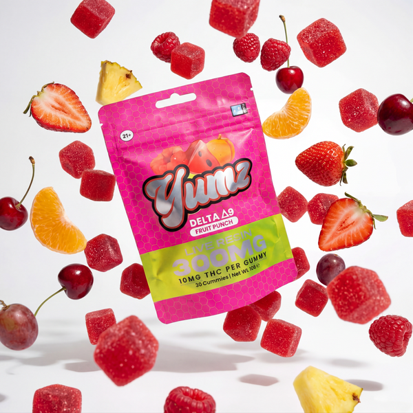 YUMZ Lab Fruit Punch Delta 9 THC Gummies 300mg