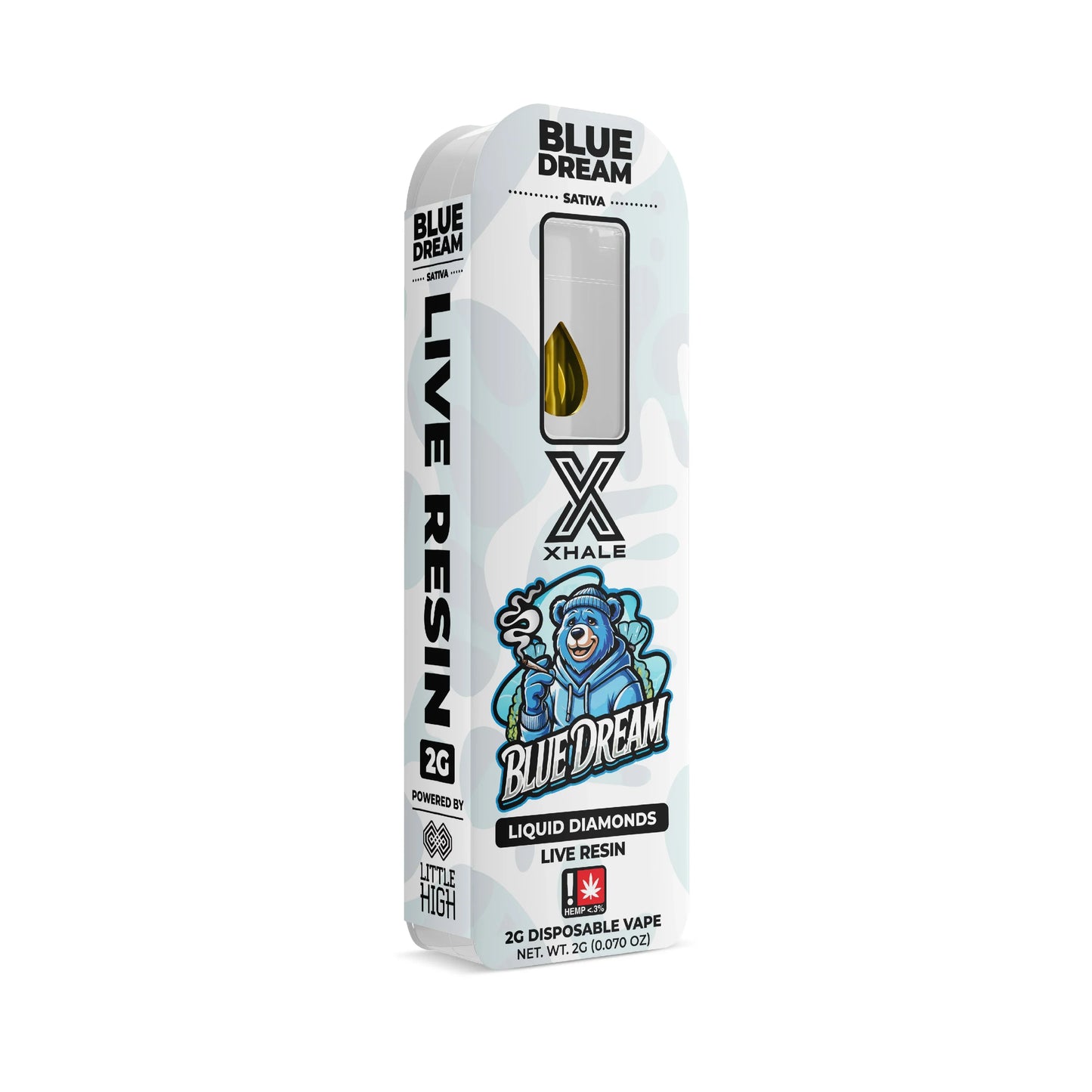 THCA Live Resin Disposable Vape - XHALE - 2G - Blue Dream - Sativa