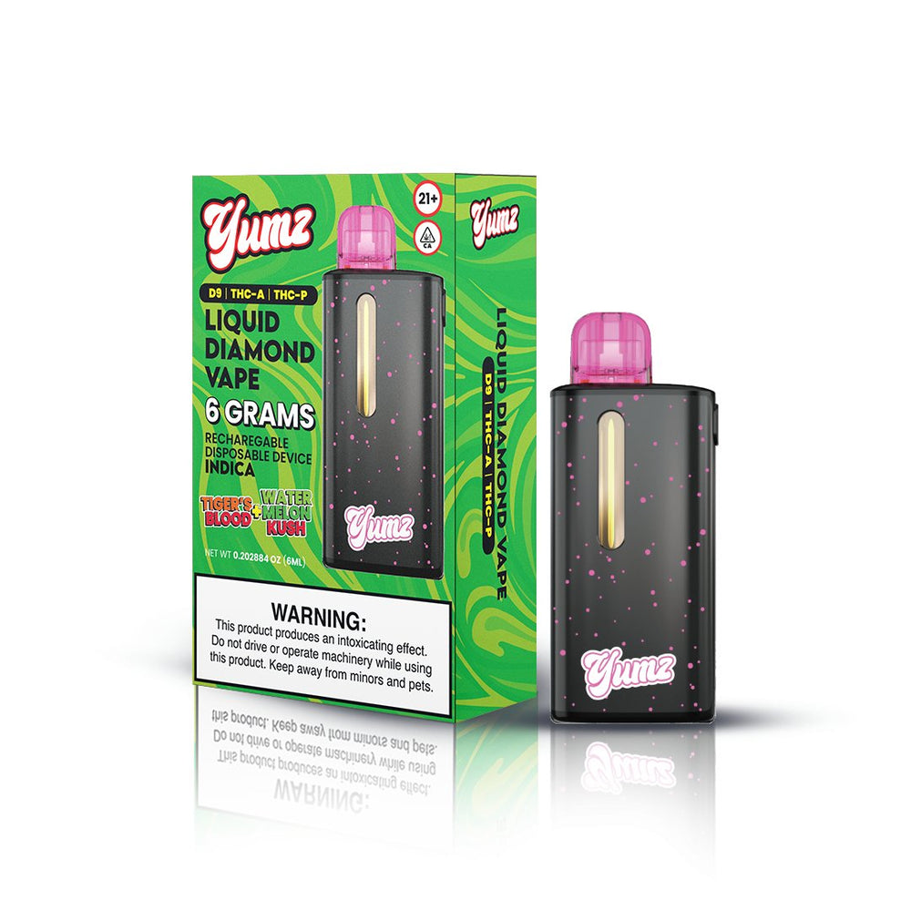 
                  
                    Yumz - Tigers Blood + Watermelon Kush - Indica - THC Disposable Vape ( 6 Grams ) ( D9 + THC-A + THC-P ) - YUMZ LAB
                  
                